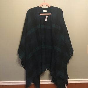 NWT LOFT Plaid Shawl